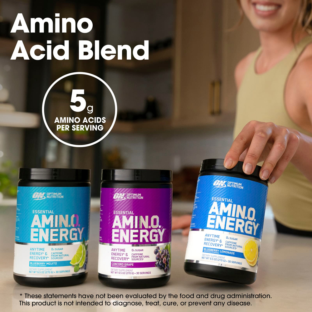 Optimum Nutrition, Незаменимые Amin.O. Energy®, зеленое яблоко, 270 г (9,5 унции)