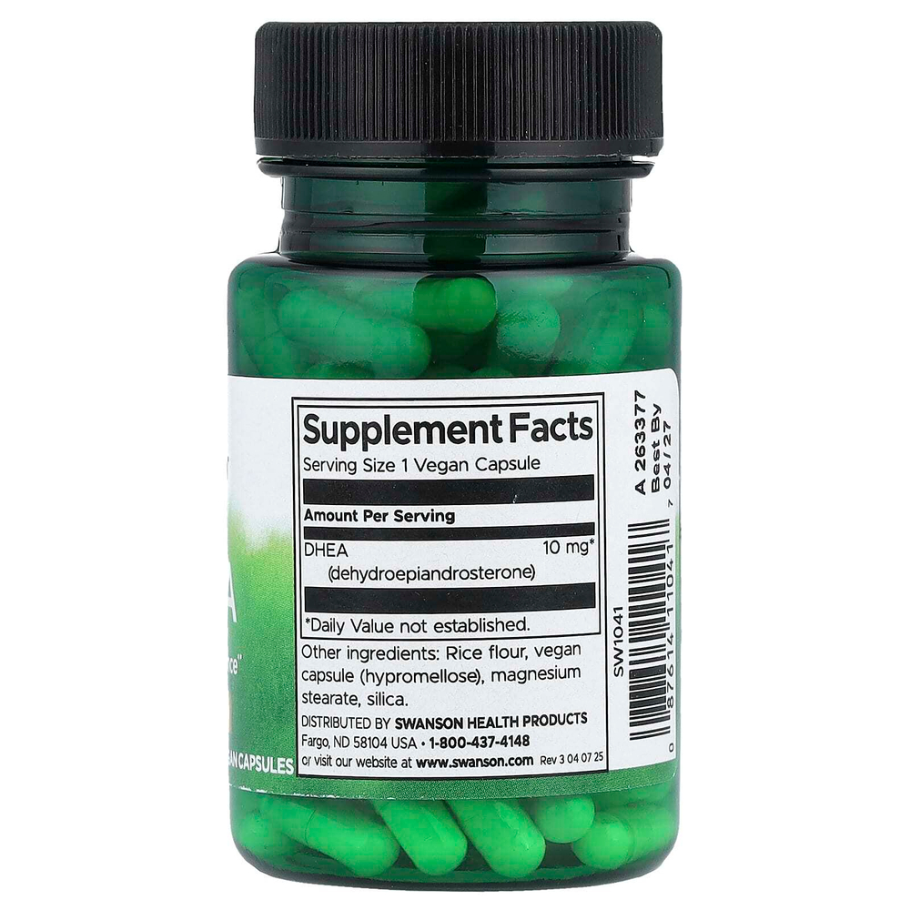 Swanson, DHEA, 10 мг, 120 веганских капсул
