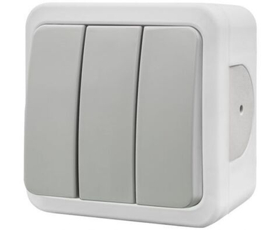 Выключатель ОУ 3-клавишный белый Турция 92-51-33 NE-AD MULTIMA