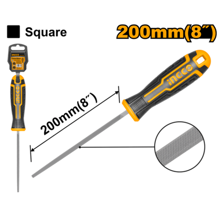 Напильник слесарный квадратный INGCO HSSF088 INDUSTRIAL