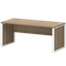 Стол руководителя НТМ-180 Дуб сафари/Белый 1800x800x750 Аргентум-М