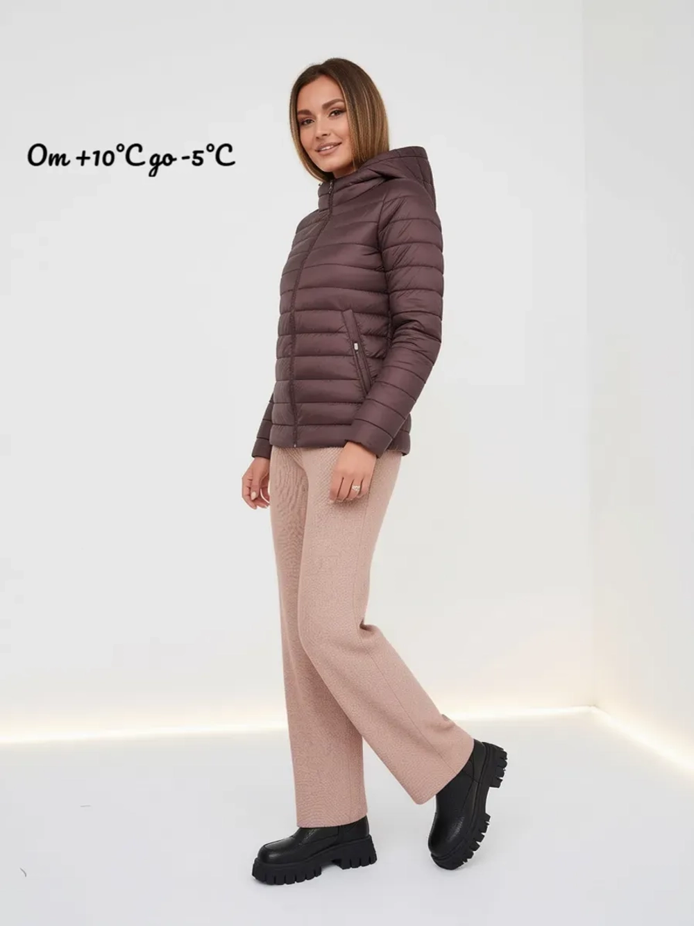 Куртка стеганая с капюшоном легкая