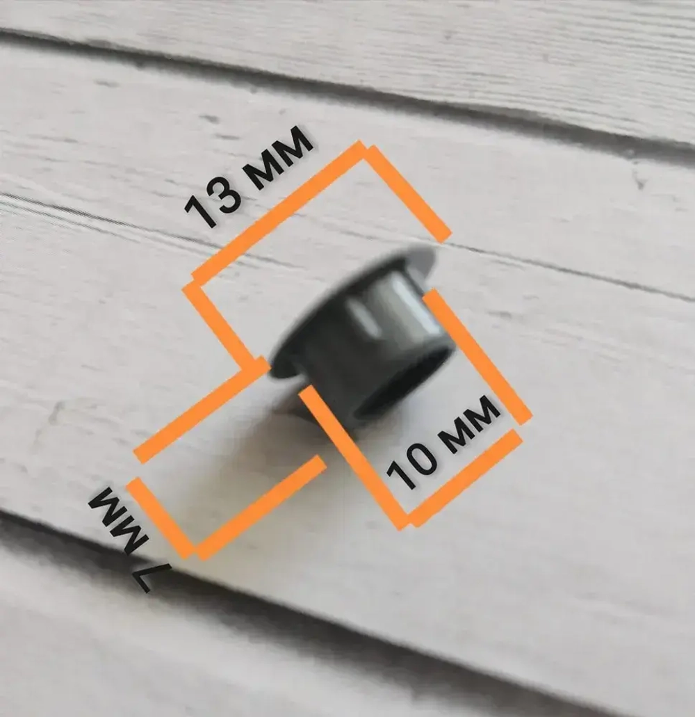 Заглушка под отверстие д.10мм цвет черный, 50шт