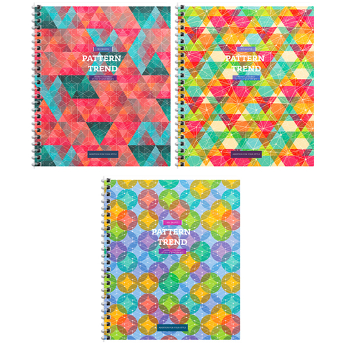 Тетрадь 96л., А5, клетка на гребне ArtSpace "Узоры. Pattern trend", ВД-лак И