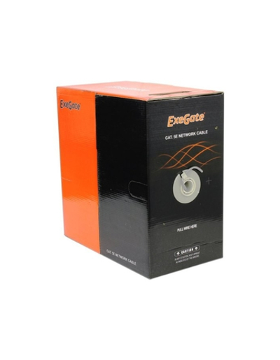 Exegate EX205293RUS Кабель UTP 4 пары кат.5e Exegate CCA, многожильный, 305м pullbox, серый