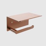 Держатель для туалетной бумаги с полочкой нерж. сталь VERONA 16876.CU медь