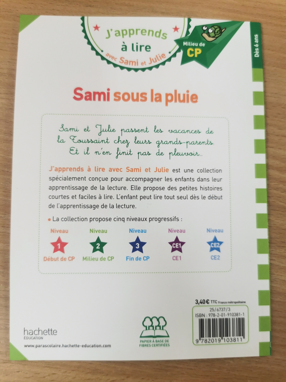J'apprends a lire avec Sami et Julie CP Niveau 2: Sami sous la pluie