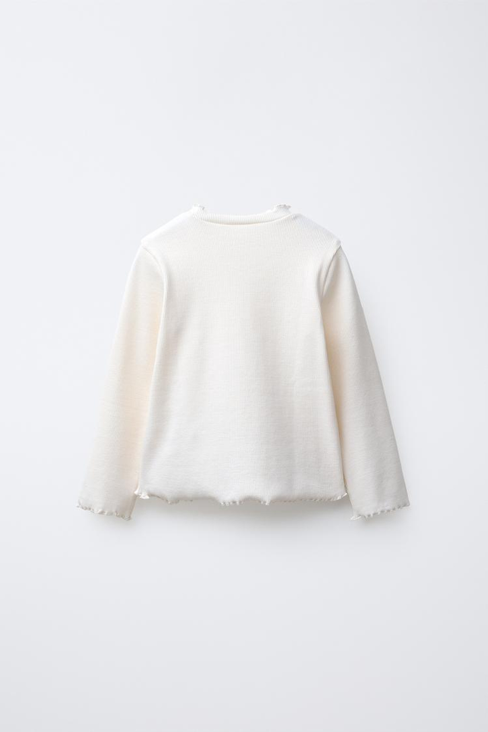 ZARA ФУТБОЛКА В РУБЧИК С ВЫШИВКОЙ, ЭКРЮ