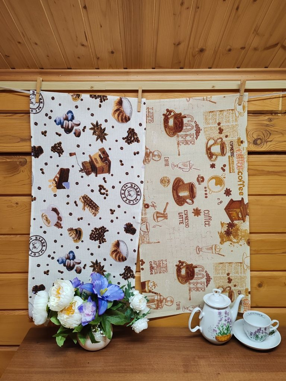 Полотенце кухонное, 2 шт, 37х75, вафельное