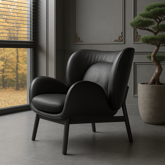 Дизайнерское кресло CUDDLE leather black