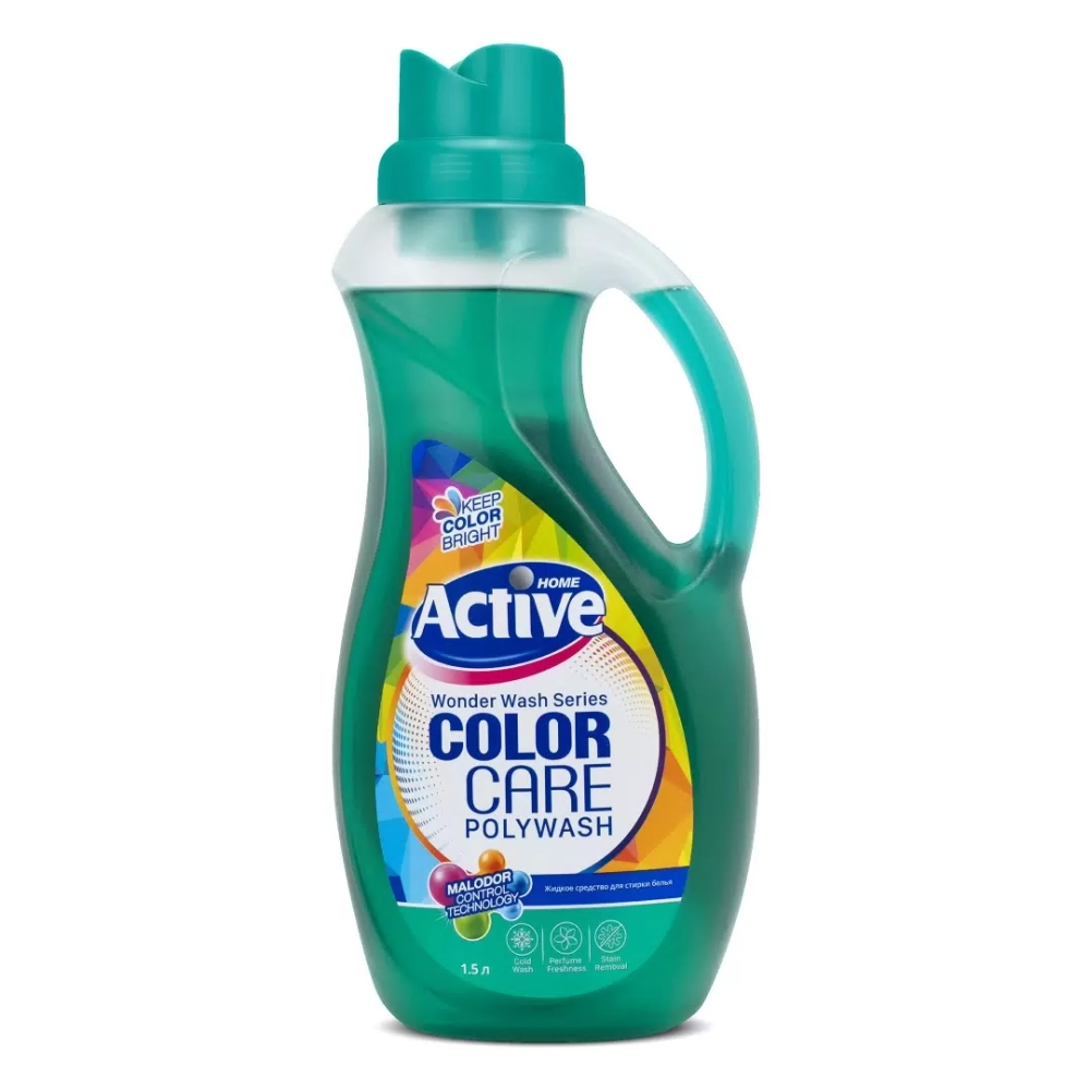 Active Гель для стирки Poly wash Color care 1,5л