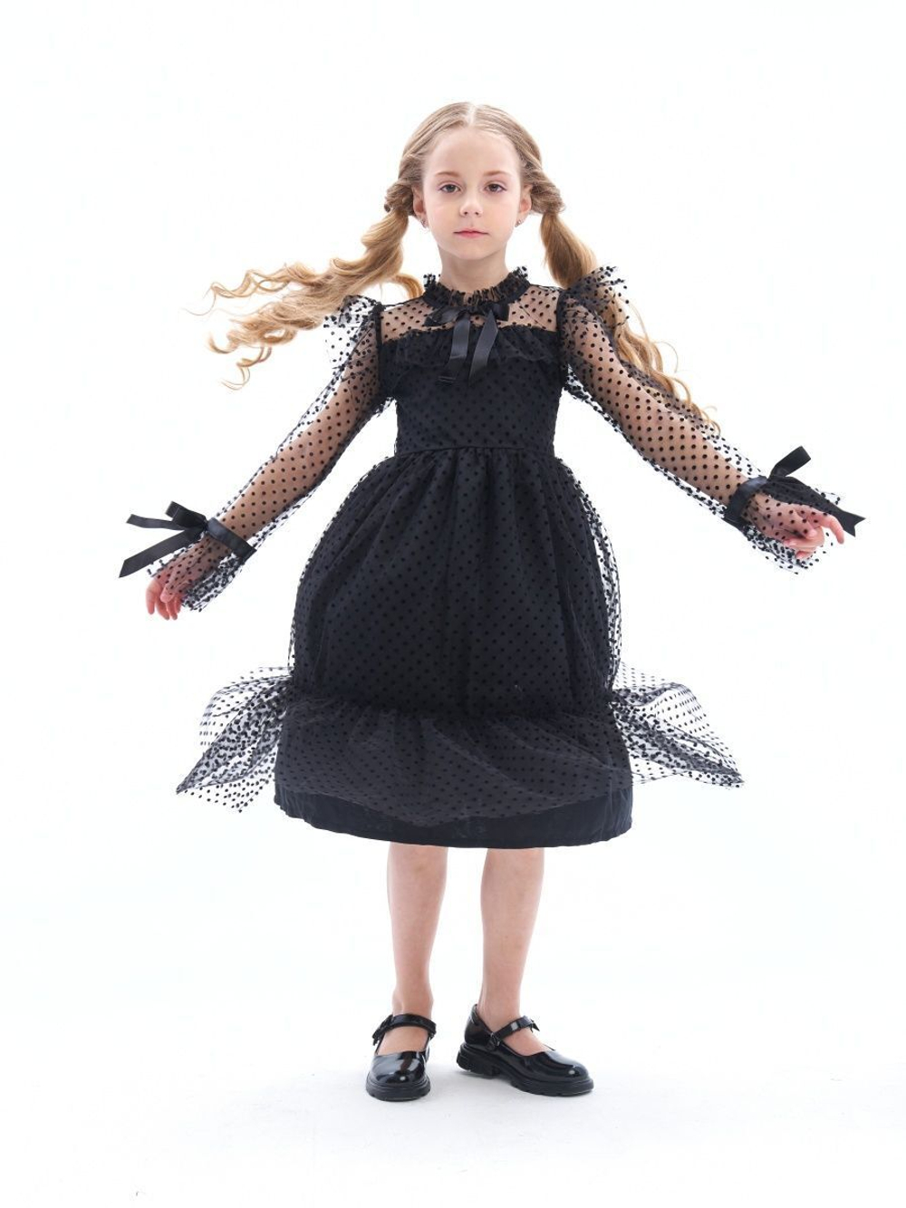 Пышное платье Уэнсдэй (Wednesday Addams) вещь на Хэллоуин