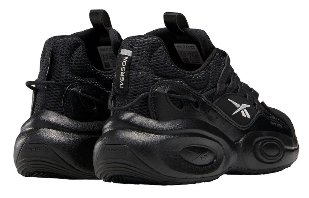 Reebok Solution Mid non-slip wear-resistant low-cut retro basketball shoes for men and women the same style black