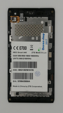 Дисплей для ZTE Blade G Lux (V830) с тачскрином Черный