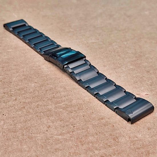 Браслет титановый QuickFit 22 мм для Garmin Fenix 7 6 5, Epix Gen 2 47mm, MARQ, Instinct, Forerunner (Черный)