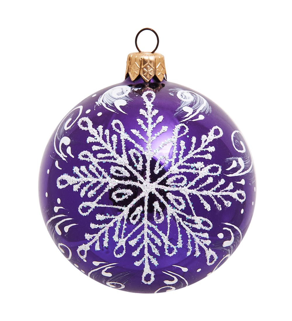 Элита НФШ-1417 Ел. украшение Шар «Белая снежинка» 85 мм