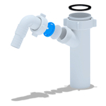 Отвод стиральной машины Ани Пласт 1 1/2"*40 (M140)