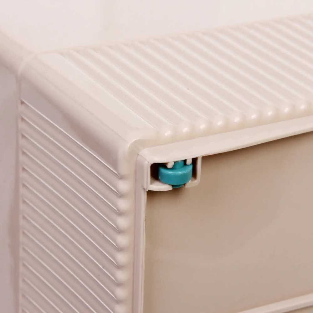 Органайзер - лоток для хранения на колесиках «ИДЕАДОМА», цвет бежевый, 33.6*17.2*25.2см