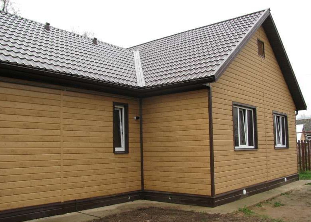 Сайдинг металлический 0,5 мм L-брус ECOSTEEL Сосна матовая