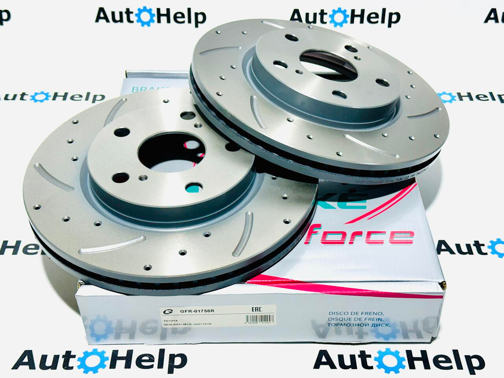 Диск тормозной перфорированный G-Brake GFR-20666R передний правый 275mm