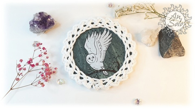 Подставка под кружку "Снежная сова"