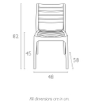 Стул пластиковый Siesta Contract Ares, коричневый
