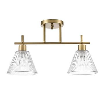 8188/2C COMFI LN25 190 латунь/прозрачный, металл/стекло Потолочный светильник E14 2*40W 220V VIVIAN