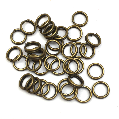 Колечки соединительные двухрядные 5 мм (30 шт), под бронзу
