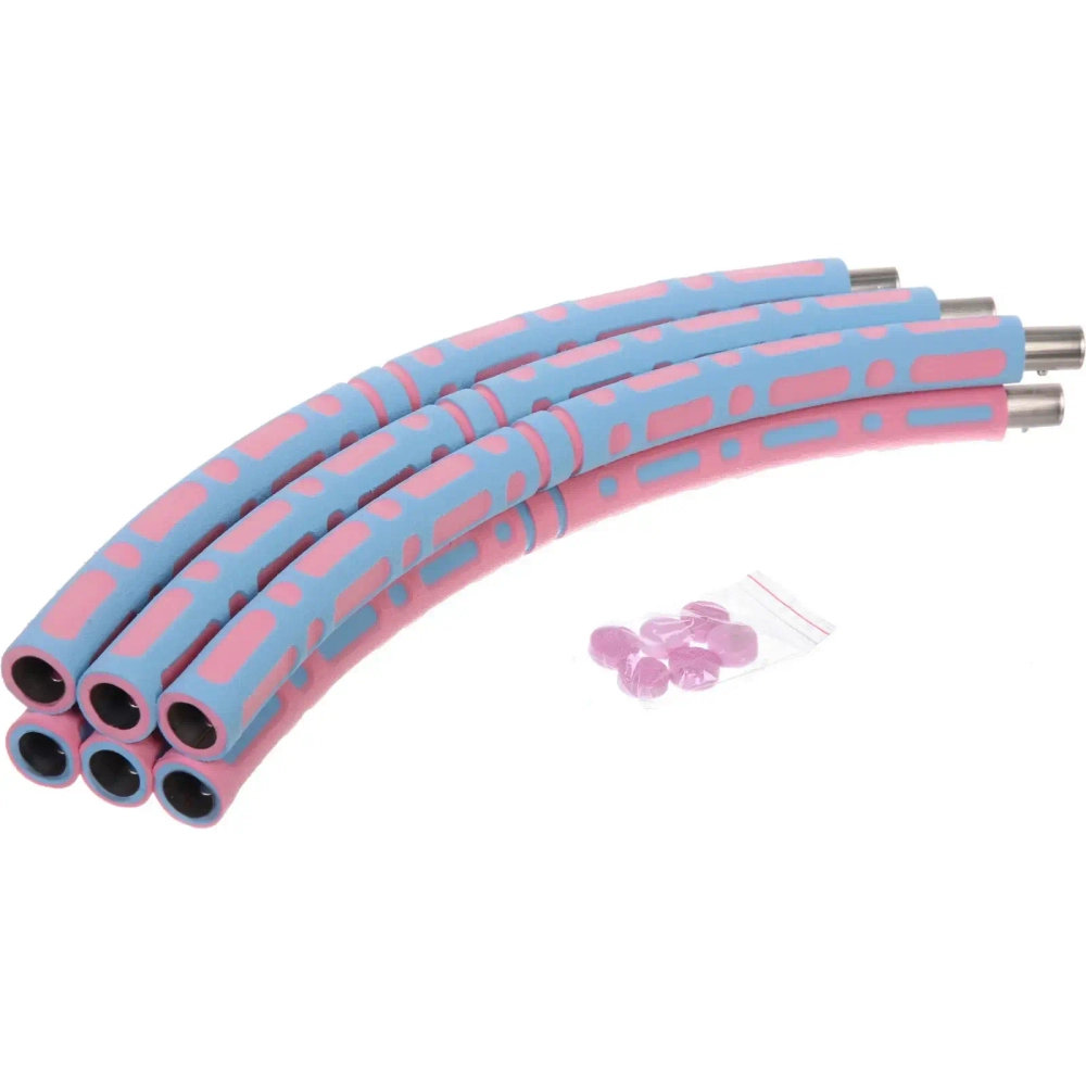 Обруч массажный «Super body» d-90 см (6 частей), розово-голубой