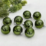 Новогодние шары 5 см (набор 24 шт) «Глянец», изумруд