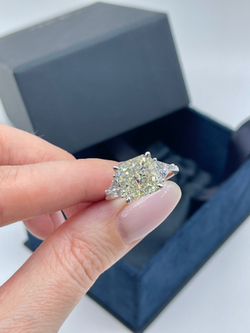 Кольцо квадрат бриллиант шампань