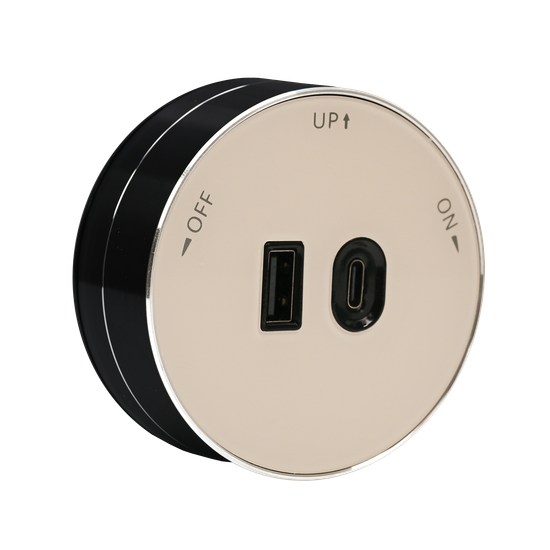 MULTITRACK Розетка 2хUSB (тип А+С) 18 Вт, 5 В/3 А ПЕСОЧНЫЙ