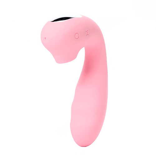 Розовый вибратор 13см с вакуумной стимуляцией и пультом ДУ BeYourLover Tara Pink TW05R