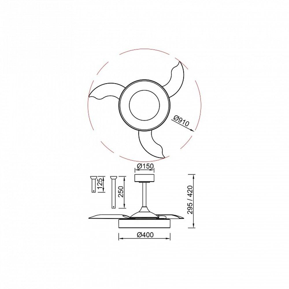 Светильник с вентилятором Mantra NISEKO FAN 9013