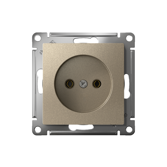 Розетка AtlasDesign 16А без заземл. без шторок быстрозажим. клем. механизм шампань SE ATN000541S