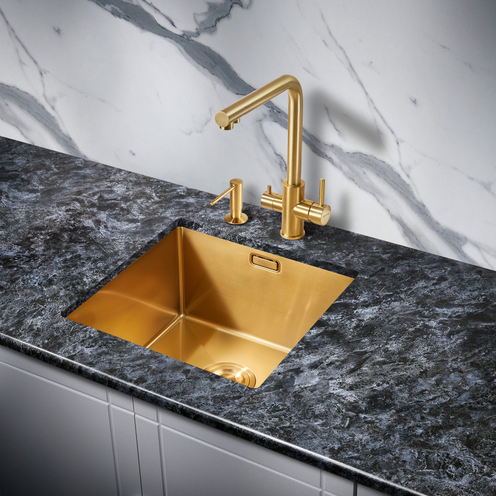 Мойка для кухни MILACIO Denia 44 Steel MC.77438 золото