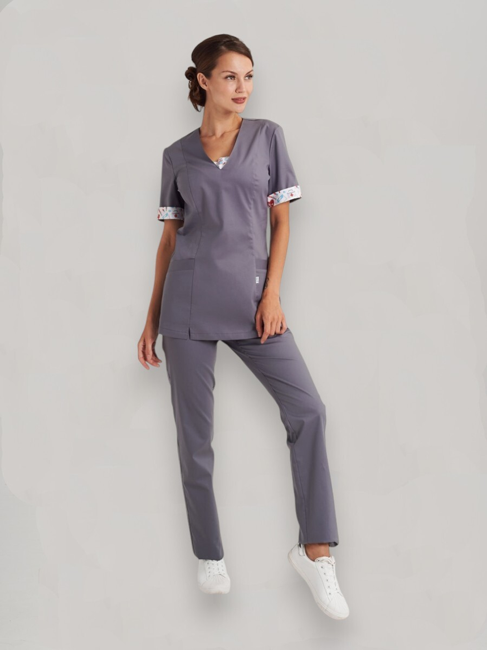 Костюм медицинский женский | Бл-348 а + Б-101 клеон лайт