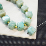 Амазонит, бусина кубик 8мм, штучно