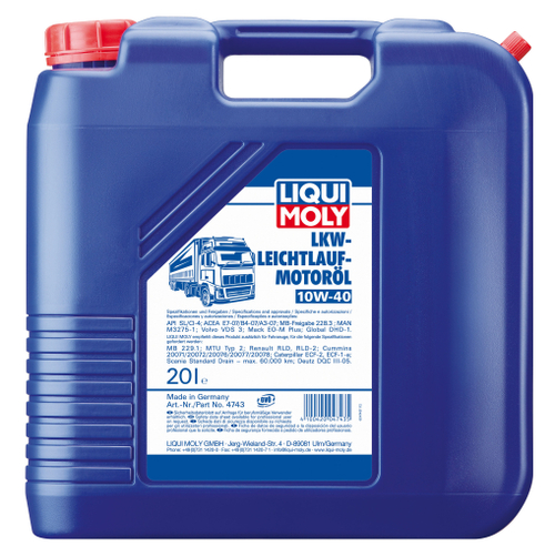 Масло Liqui Moly LKW-Leichtlauf 10W40 CI-4/SL E7/A3/B4 (5л) синтетика