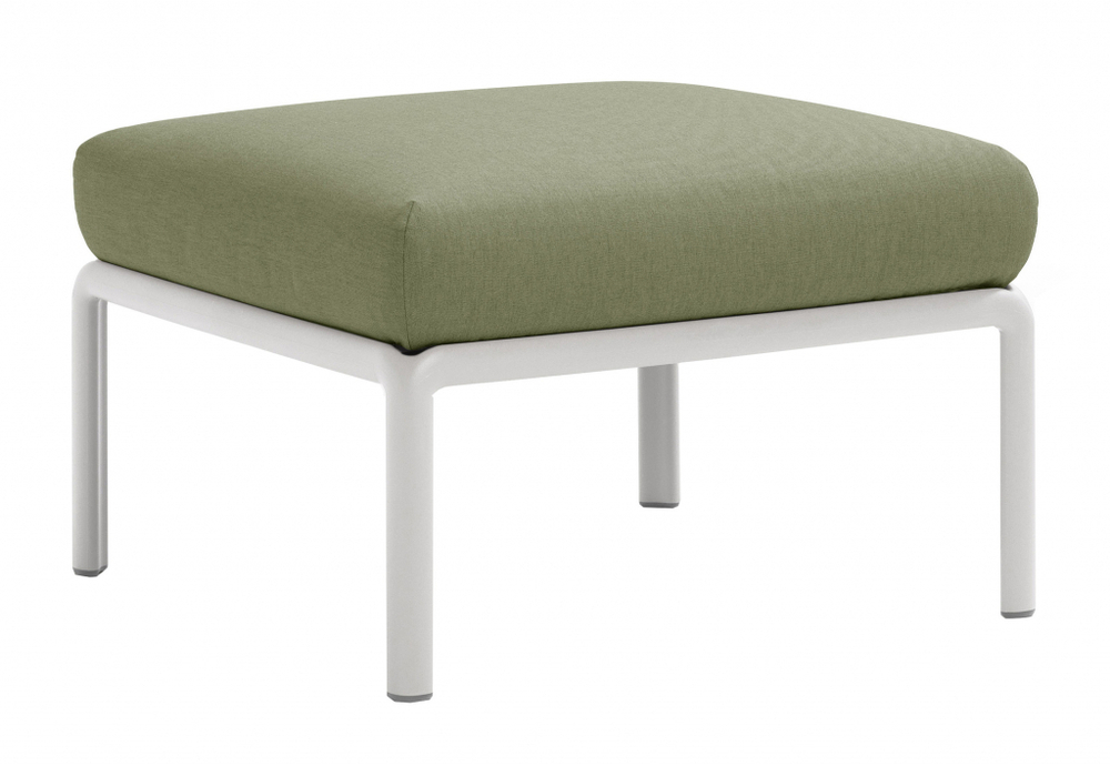 Пуф пластиковый с подушкой Nardi Komodo Pouf, белый, джунгли