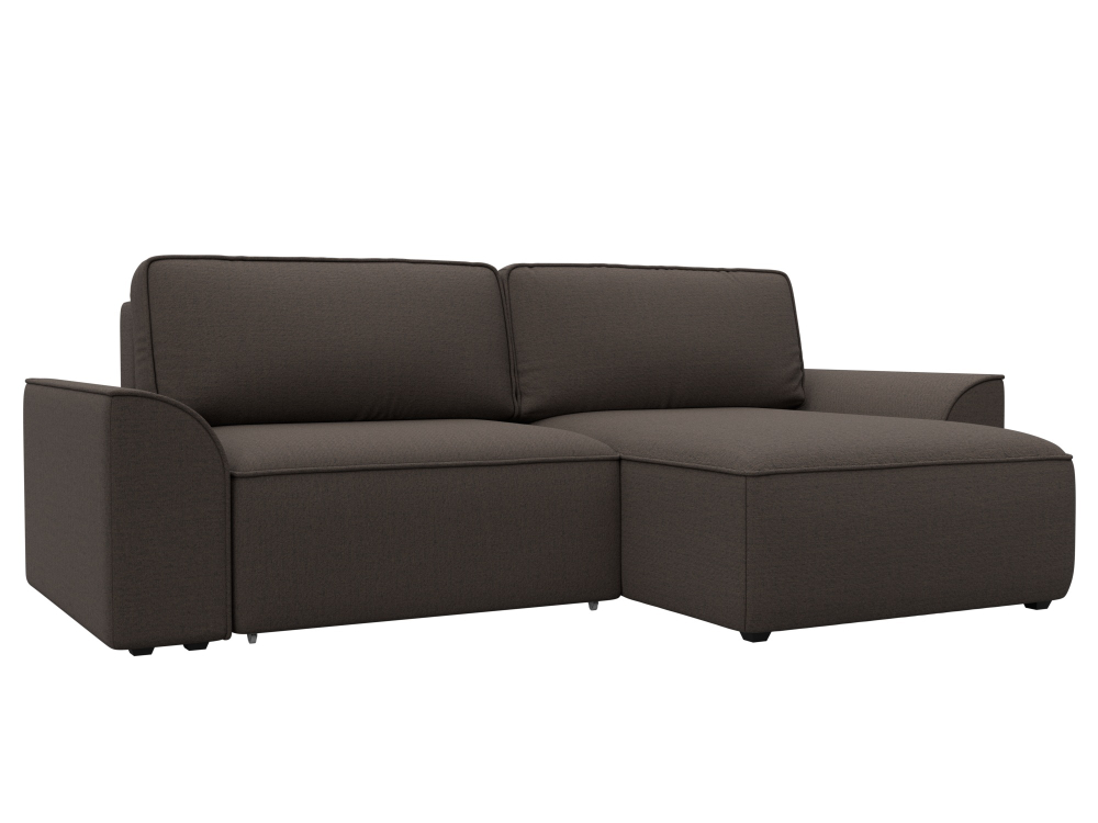 Диван угловой Лига-048 НПБ, Амур 05 коричневый, Рогожка, 128265