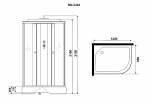 Душевая кабина Niagara Eco E120/80/26L-R/MT 120х80