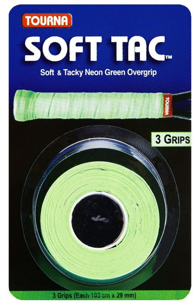 Теннисные намотки Tourna Soft Tac 3P - зеленые