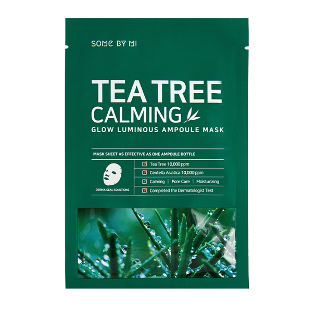 SOME BY MI TEA TREE CALMING GLOW LUMINOUS AMPOULE MASK Ампульная тканевая маска для лица с экстрактом чайного дерева 25г