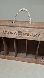 Короб винный деревянный серия "ОТКРЫТЫЕ" №5 (тип 2-2), на 5 бутылок, коричневый цвет