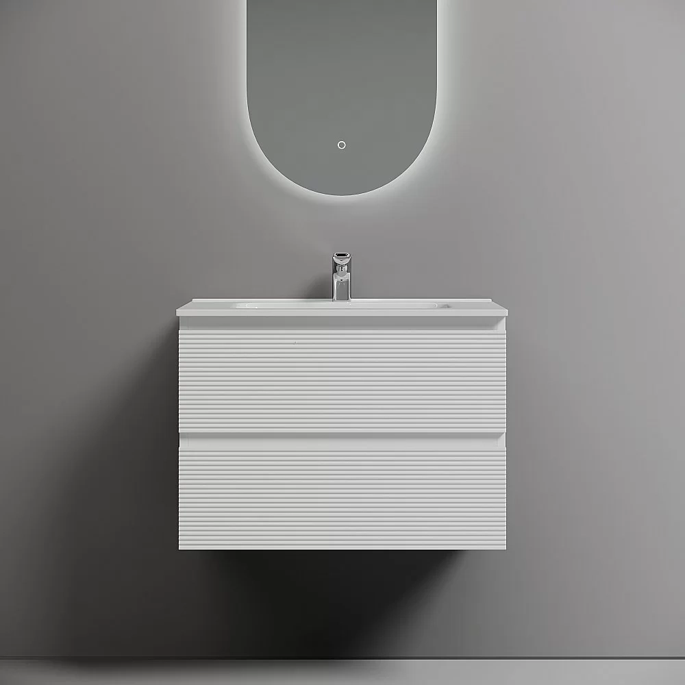Тумба с раковиной Sancos Folk 70 FL70W белая матовая