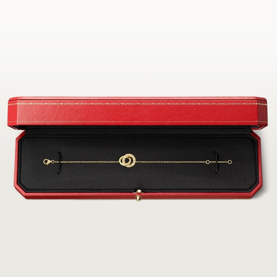 Cartier LOVE bracelet, on chain, paved in yellow gold