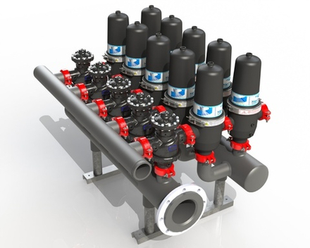 Дисковый фильтр серии L (A6BA2L4) с автомат. блоком промывки, 110х6х2'' (6F2LA4B) до 90 м3/ч