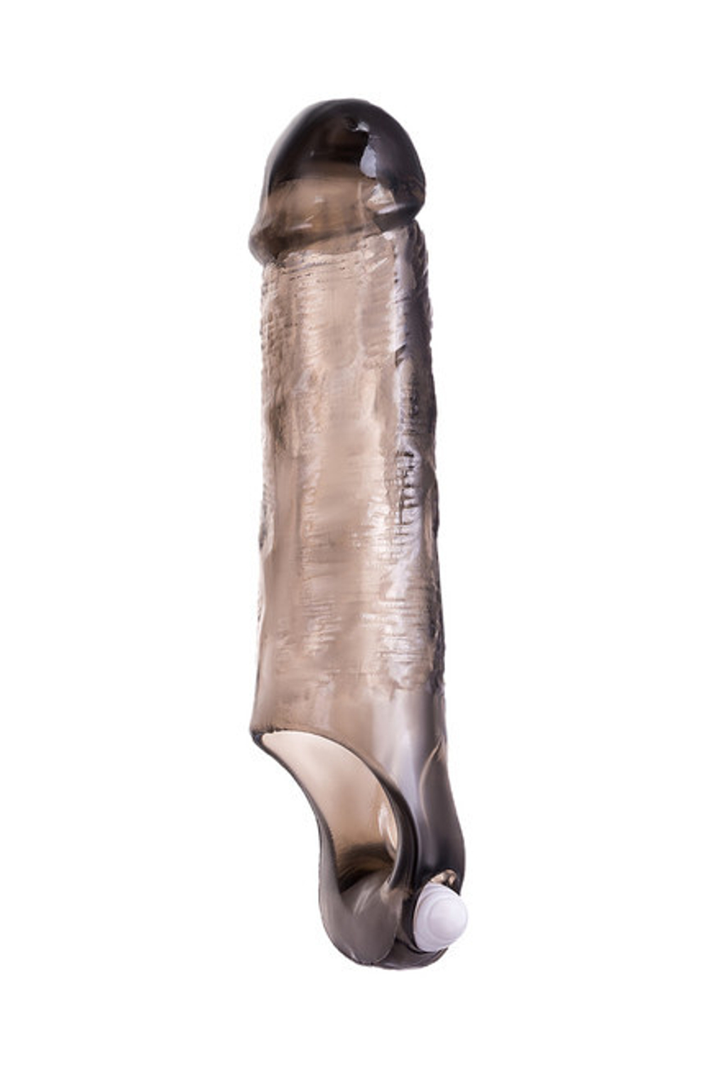 Удлиняющая насадка на член с вибрацией и фиксирующим кольцом XLover (Цвет: черный)