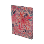 Записная книжка в футляре 14,5 см * 21,0 см , 7БЦ, Alingar, ламинация, фольга, замочек, 40 л., линия, "Цветочная мозаика", красный